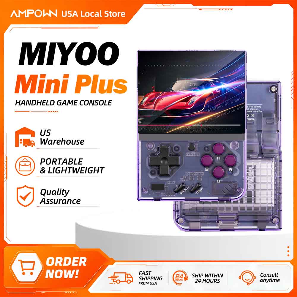 Gaming Console For Kids - เครื่องเล่นเกมพกพา Miyoo Mini+ หน้าจอ OCA IPS