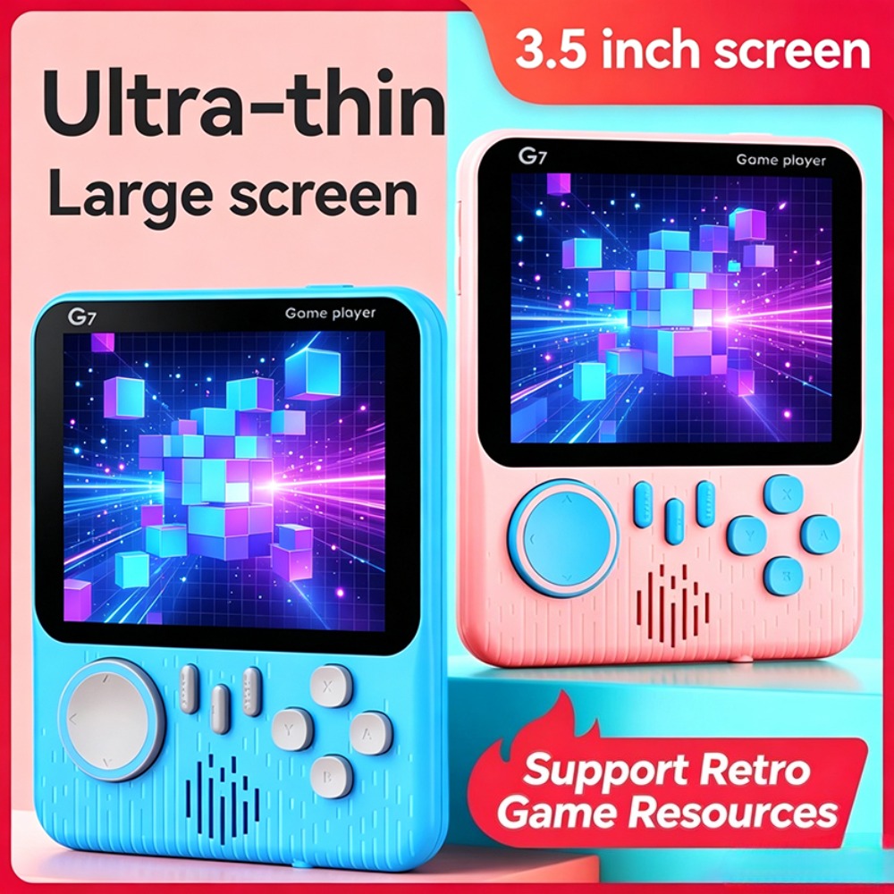 Gaming Console For Kids - เครื่องเล่นเกมพกพา G7 แบบเรโทร หน้าจอ LCD ขนาด