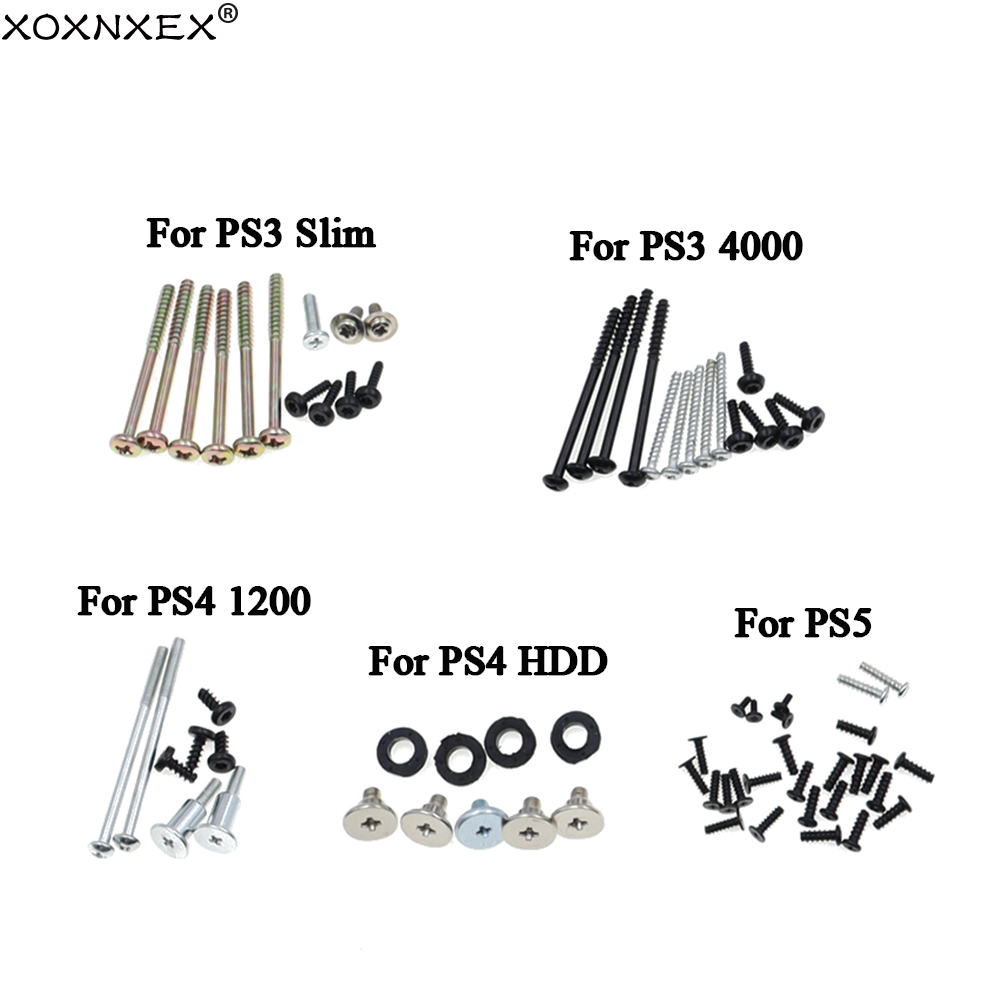 Gaming Console Station - 1 ชุดเปลี่ยนเปลือกหุ้มชุดสกรูสำหรับ PS3 PS4 PS5 คอนโซลสลิม