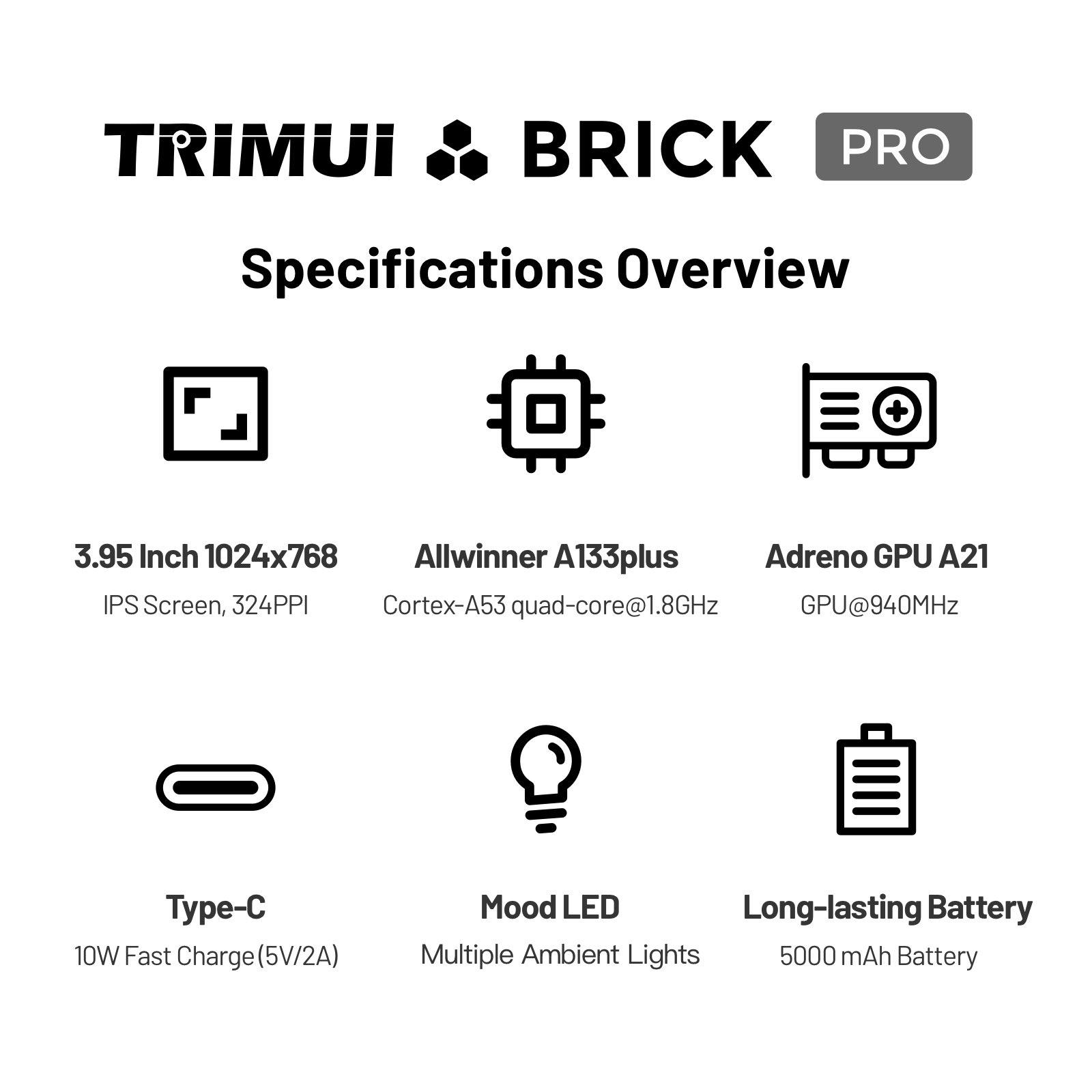 เครื่องเล่นเกมพกพา TRIMUI Bric - Gaming Console For Kids บทวิจารณ์และราคา