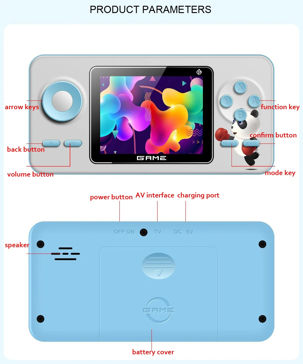 เครื่องเล่นเกมพกพา New S5 Mini - Gaming Console For Kids บทวิจารณ์และราคา